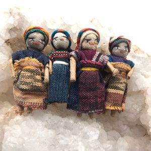 Guatemala Colorful Barrette of Worry Dolls - NWOT